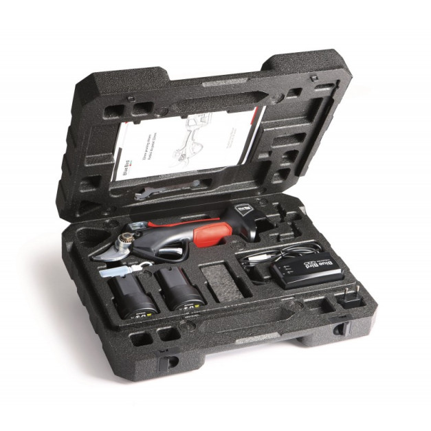 BLUEBIRD akkus metszőolló 16,8V (géptest, 3 db akkumulátor, 1 db töltő, koffer) 