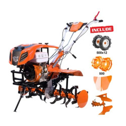 Ruris 905 ACC Profi rotációs kapa 15LE 420cm3 + 4 kerék+ 2 eke