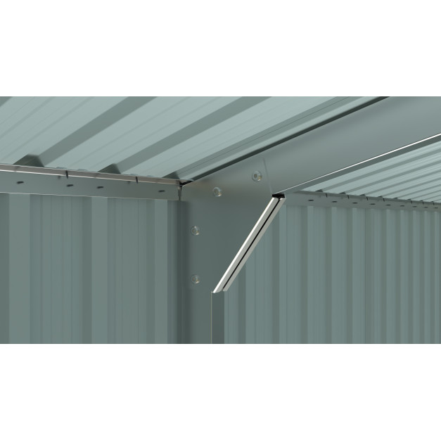 Riwall Pro 3x6 méteres antracit fém garázs/tároló 3x6m nyeregtetővel