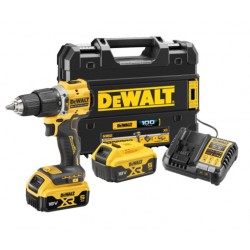 DEWALT Akkus ütvefúró-csavarozó 18 V szénkefe nélküli 68 Nm (2 x 5,0 Ah akku + töltő + TSTAK)
