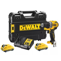 DEWALT Akkus fúrócsavarozó 12 V szénkefe nélküli (2 x 2,0 Ah akku + töltő) DCD701D2