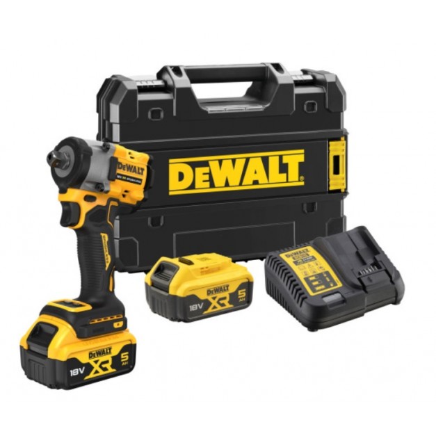 DEWALT Akkus ütvecsavarozó 18 V (2 x 5,0 Ah akku + töltő + TSTAK) DCF922P2T
