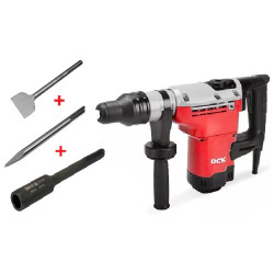 DCK kombikalapács ,vésőgép 7,9 Joule, 1100 W SDS-Max + YATO lapos- és hegyes vésőszár + YATO Földelőszonda leütő 
