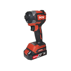 DCK Akkus ütvecsavarozó 1/4" 208 Nm szénkefe nélküli 20 V (1 x 4,0 Ah akku + töltő)