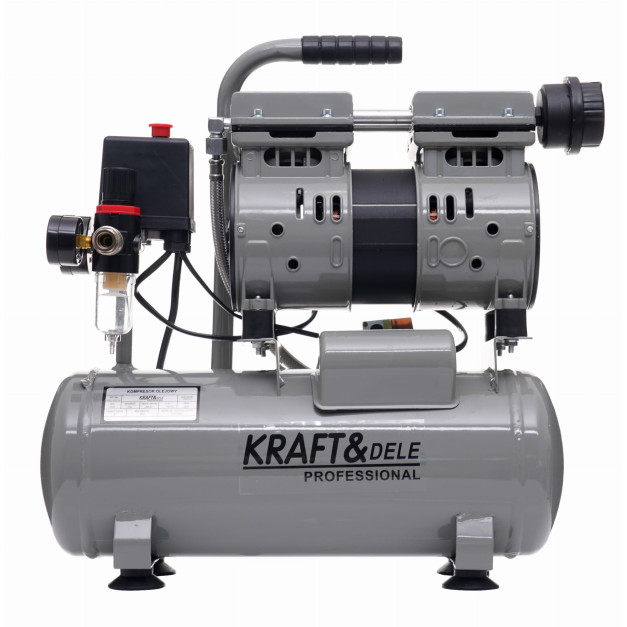 Kraft&Dele olajmentes kompresszor, 9 literes, 550 W, 8 bar