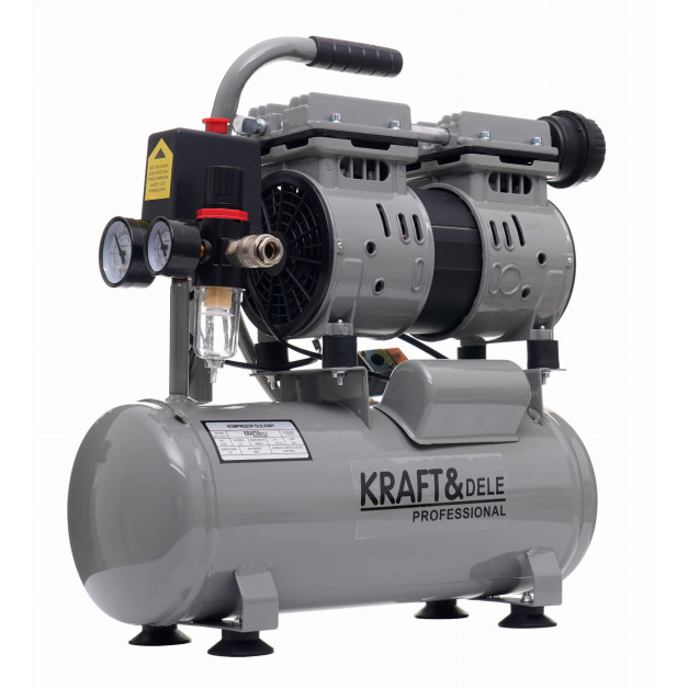 Kraft&Dele olajmentes kompresszor, 9 literes, 550 W, 8 bar