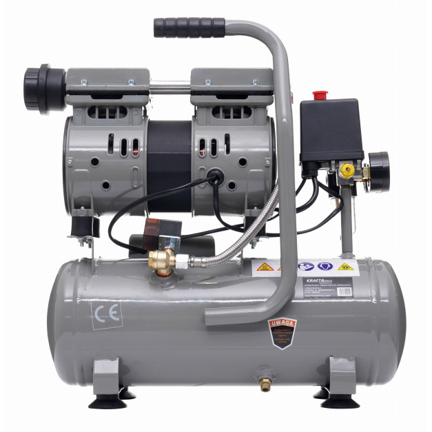Kraft&Dele olajmentes kompresszor, 9 literes, 550 W, 8 bar