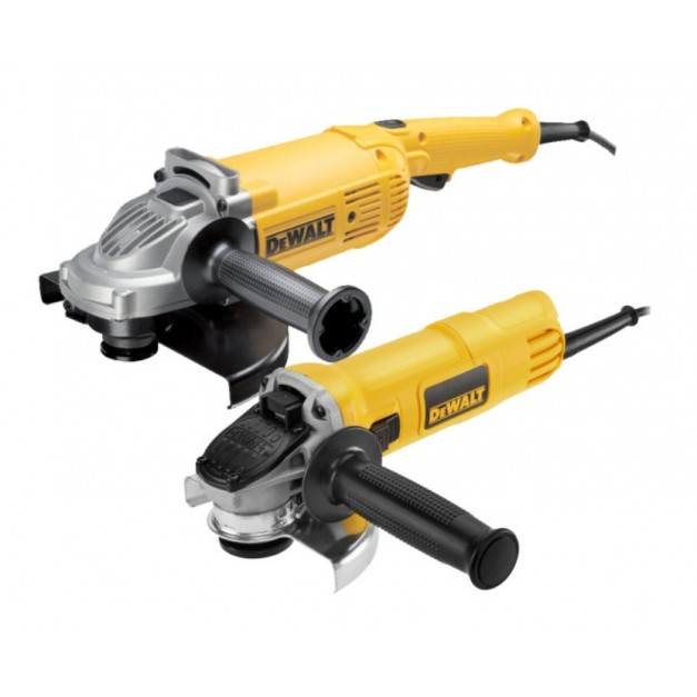 DEWALT Sarokcsiszoló szett 125 mm / 900 W DWE4157 + 230 mm / 2200 W DWE492