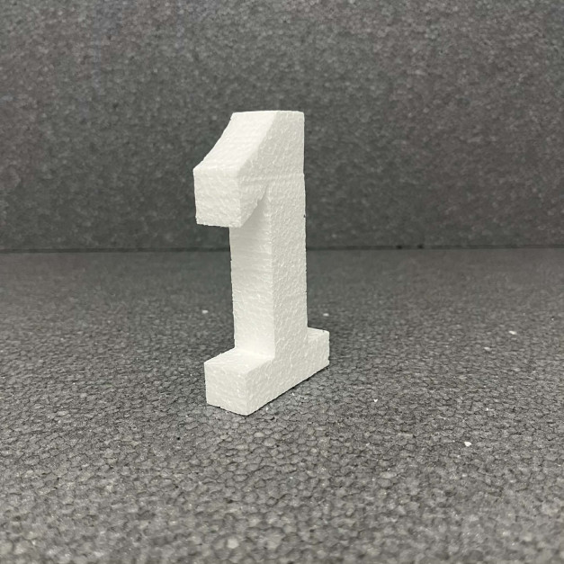 Polisztirol 3D 1-es szám, 11 cm 