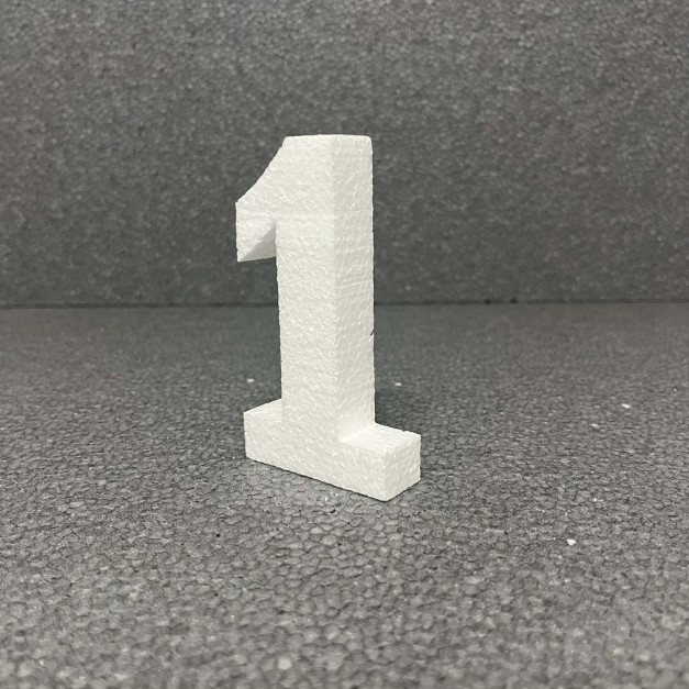 Polisztirol 3D 1-es szám, 11 cm 