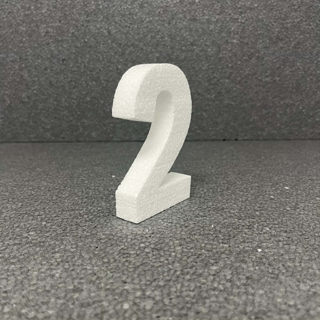 Polisztirol 3D 2-es szám, 11 cm 