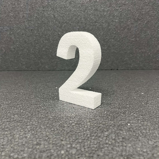 Polisztirol 3D 2-es szám, 11 cm 