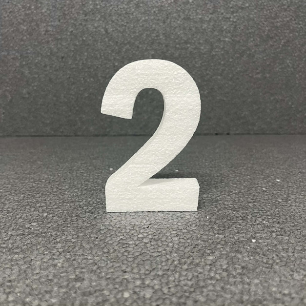 Polisztirol 3D 2-es szám, 11 cm 