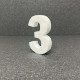 Polisztirol 3D  3-as szám, 11 cm 