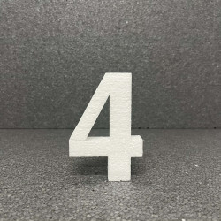 Polisztirol 3D 4-es szám, 11 cm 