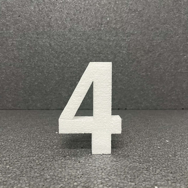 Polisztirol 3D 4-es szám, 11 cm 