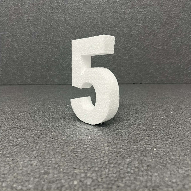 Polisztirol 3D 5-ös szám, 11 cm 