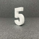 Polisztirol 3D 5-ös szám, 11 cm 