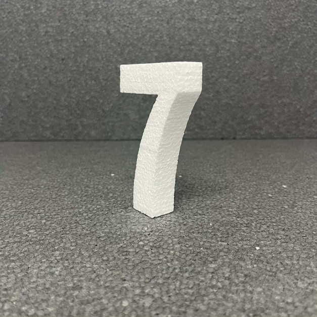 Polisztirol 3D 7-es szám, 11 cm 