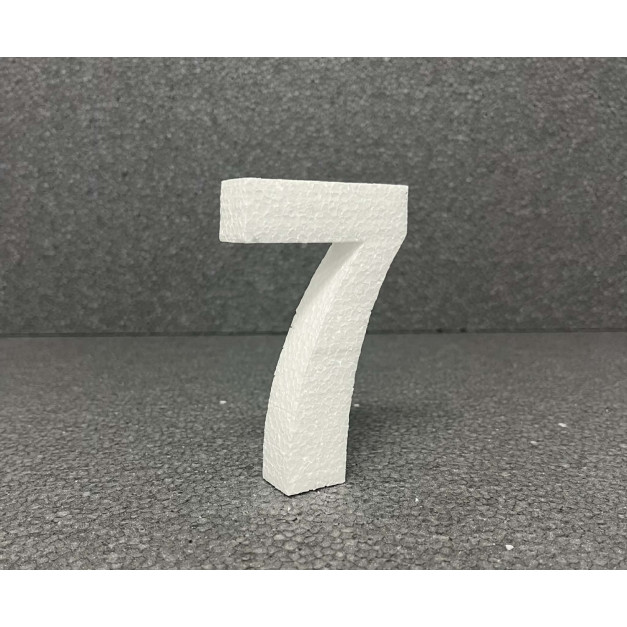 Polisztirol 3D 7-es szám, 11 cm 