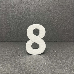 Polisztirol 3D 8-as szám, 11 cm 