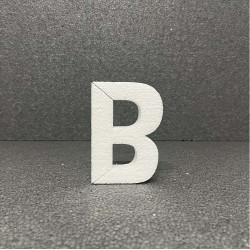 Polisztirol 3D B betű, 11 cm  