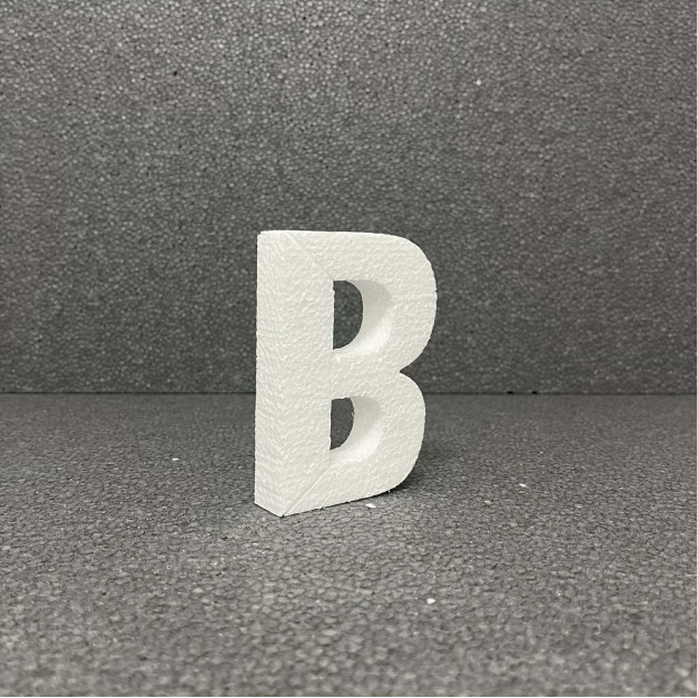 Polisztirol 3D B betű, 11 cm  