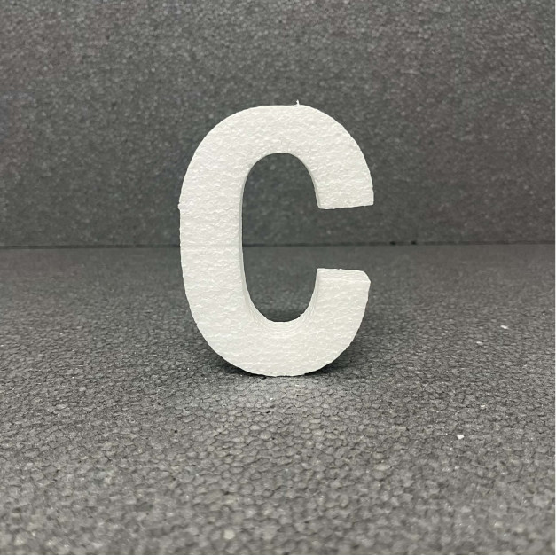 Polisztirol 3D C betű, 11 cm 