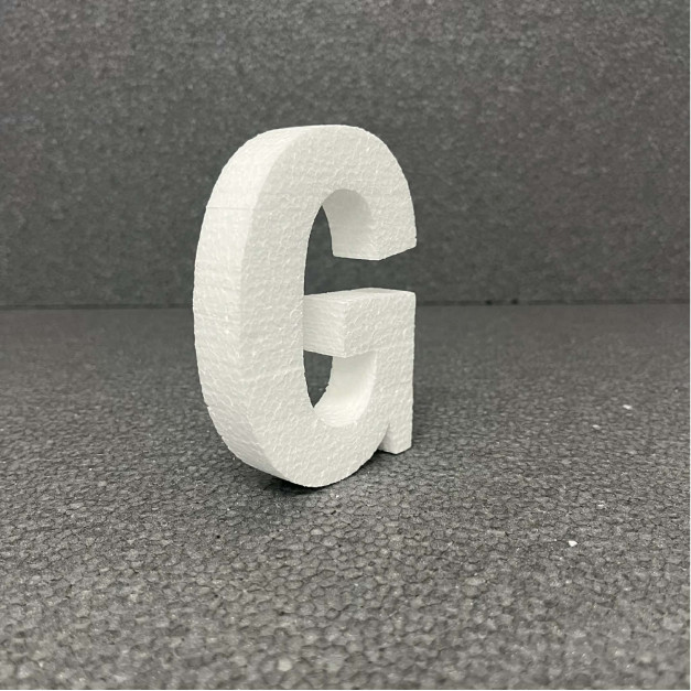 Polisztirol 3D G betű, 11 cm 