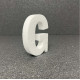 Polisztirol 3D G betű, 11 cm 
