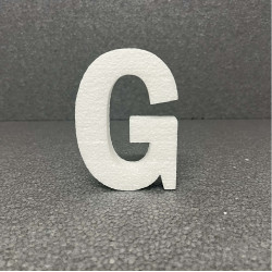 Polisztirol 3D G betű, 11 cm 