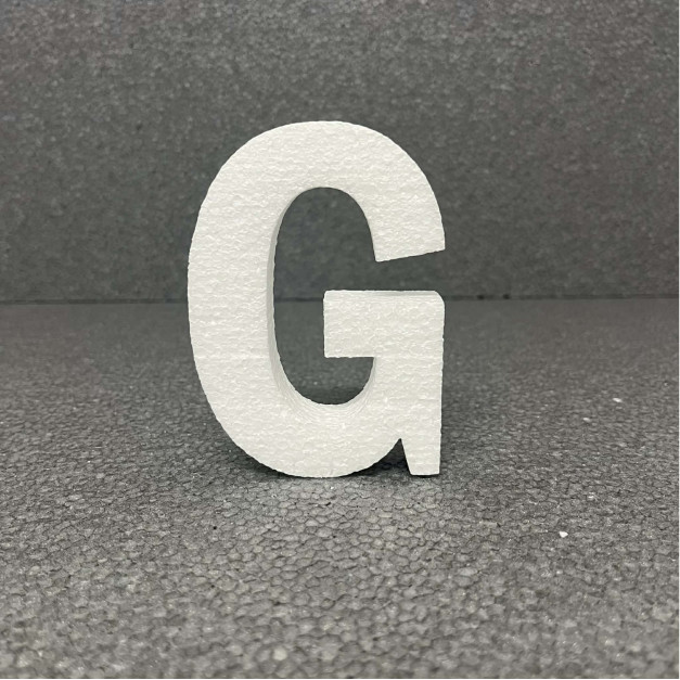 Polisztirol 3D G betű, 11 cm 