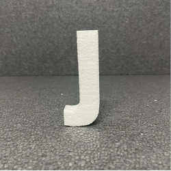 Polisztirol 3D J betű, 11 cm 