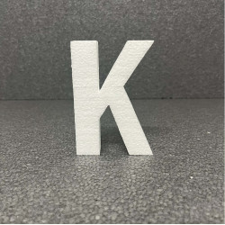 Polisztirol 3D K betű, 11 cm 