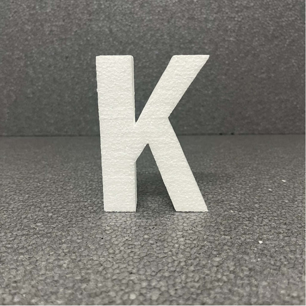 Polisztirol 3D K betű, 11 cm 