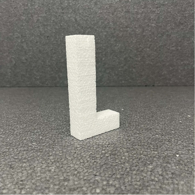 Polisztirol 3D L betű, 11 cm 