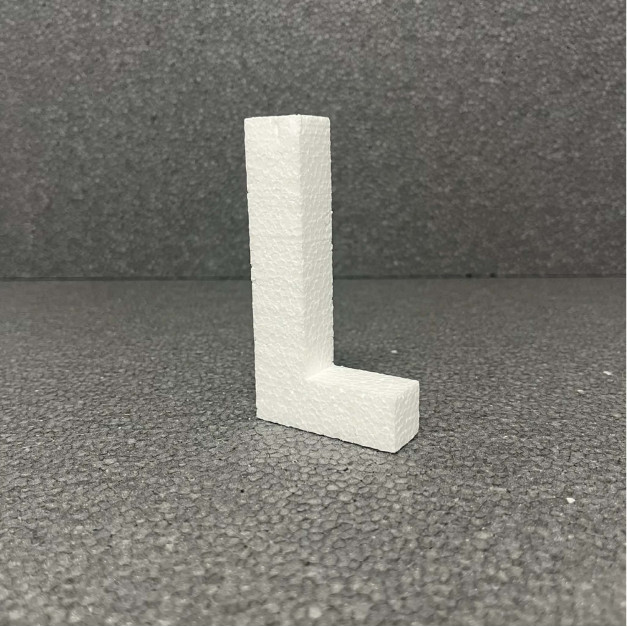 Polisztirol 3D L betű, 11 cm 