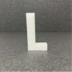 Polisztirol 3D L betű, 11 cm 