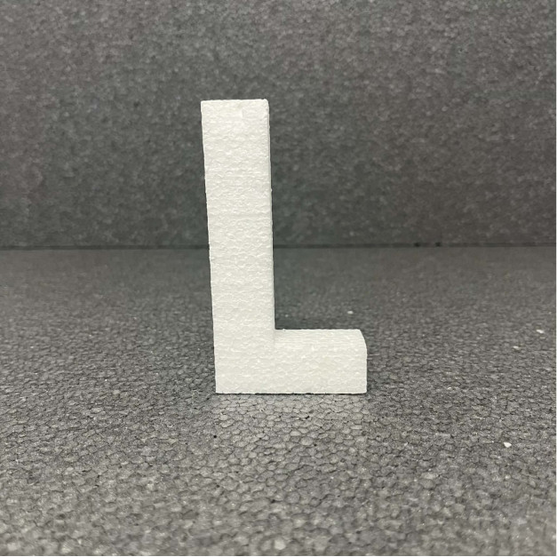 Polisztirol 3D L betű, 11 cm 