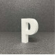Polisztirol 3D P betű, 11 cm 