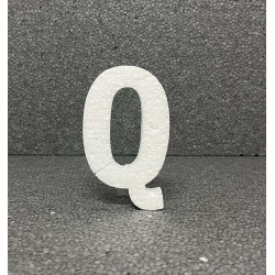 Polisztirol 3D Q betű, 11 cm 