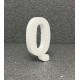Polisztirol 3D Q betű, 11 cm 