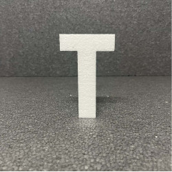 Polisztirol 3D T betű, 11 cm 
