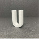 Polisztirol 3D U betű, 11 cm 