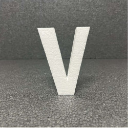 Polisztirol 3D V betű, 11 cm 
