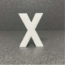 Polisztirol 3D X betű, 11 cm