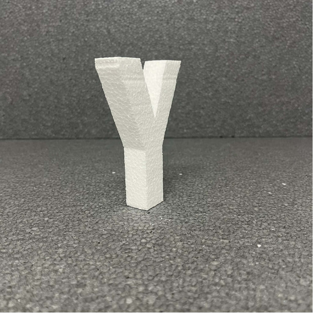 Polisztirol 3D Y betű, 11 cm 