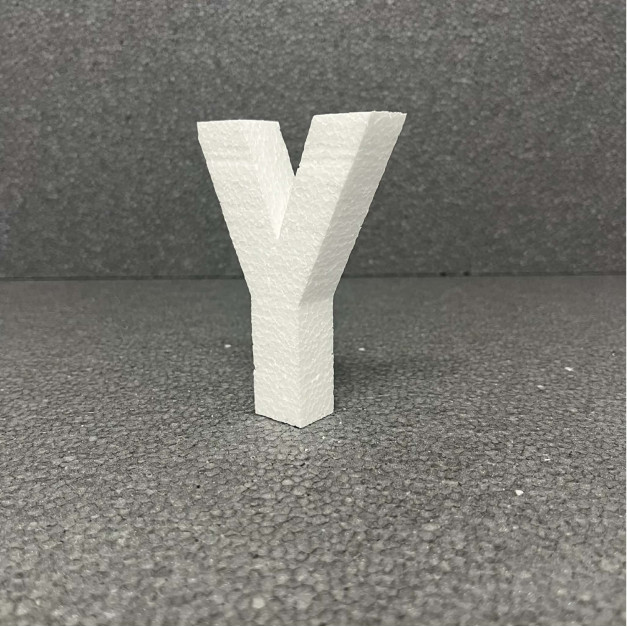 Polisztirol 3D Y betű, 11 cm 