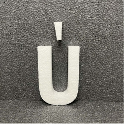 Polisztirol 3D Ú betű, 11 cm 