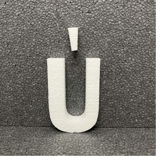 Polisztirol 3D Ú betű, 11 cm 